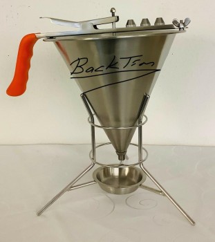 Liqueur and fondant funnels / stand / stainless steel