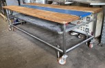 Rheon table with treadmill for Rheon and dough weigher