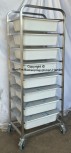 Ingredients trolley with 8x Werit plastic tubs 25 l New